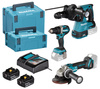 MAKITA DLX3195JX1 ZESTAW NARZĘDZI AKU DDF484 DGA504 DHR243 2aku 5Ah