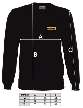 BLUZA WEEKEND MĘSKA Z LOGO DeWALT rozmiar M