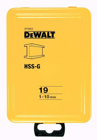 DeWALT DT5923 ZESTAW WIERTEŁ DO METALU HSS-G 19 szt