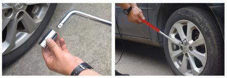 VERKE V81268 TELESKOPOWY KLUCZ DO KÓŁ 17, 19, 21, 23 mm