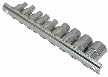 VERKE V39110 ZESTAW NASADEK TORX 1/4"- 3/8" 9 EL