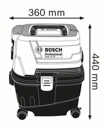 BOSCH GAS 15 ODKURZACZ PRZEMYSŁOWY 1100W 15L