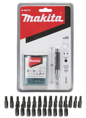 MAKITA B-48773 ZESTAW BITÓW PH PZ TORX 25mm 26 pc