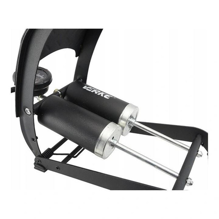 VERKE V83141 POMPKA NOŻNA DWUTŁOKOWA MANOMETREM ROWEROWA