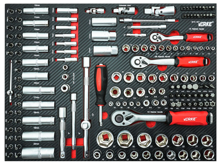 VERKE V33109 SZAFKA NARZĘDZIOWA 7 SZUFLAD+ 306 NARZĘDZI