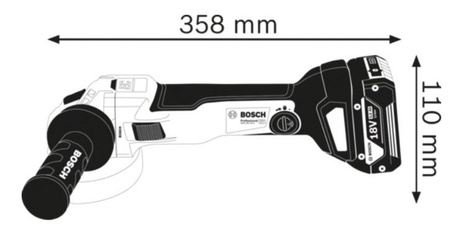 BOSCH GWS 18V-10C SZLIFIERKA KĄT. 18V 125mm 2x5Ah