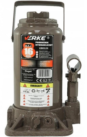 VERKE V80124 PODNOŚNIK HYDRAULICZNY SŁUPKOWY 16T BUTELKOWY