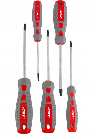 VERKE V86433 ZESTAW WKRĘTAKÓW ŚRUBOKRĘTÓW TORX 5 EL.