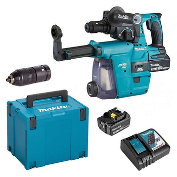 MAKITA DHR243RTJW MŁOTOWIERTARKA 18V 2x5,0Ah + FILTR HEPA