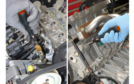 VERKE V06639 SZCZOTKI DO CZYSZCZENIA GNIAZD WTRYSKIWACZY ŚWIEC ŻAROWYCH ZESTAW SZCZOTEK