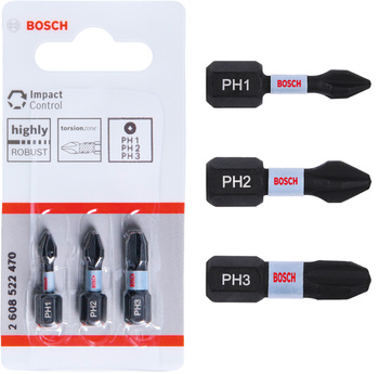 BOSCH ZESTAW BITÓW UDAROWYCH IMPACT PH1 PH2 PH3