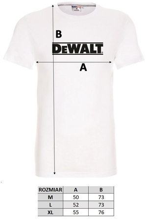 KOSZULKA T-SHIRT MĘSKI Z LOGO DeWALT rozmiar XL