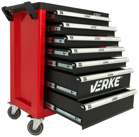 VERKE V33107 SZAFKA NARZĘDZIOWA 7+1 SZUFLAD + 250 NARZĘDZI