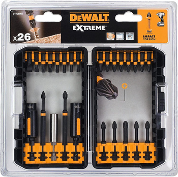 DeWALT Zestaw bitów udarowyc 26pc Torsion DT70600T