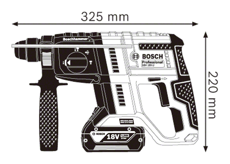 BOSCH GBH 180-Li MŁOTOWIERTARKA 18V 1x4Ah + WIERTŁA 5PC