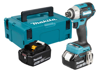 MAKITA DTD201RTJ ZAKRĘTARKA UDAROWA 18V • 1/4" • 210 NM • 4 BIEGI • 2x 5Ah