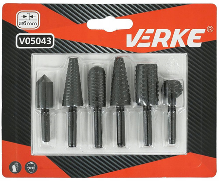 VERKE V05043 FREZY DO METALU I DREWNA ZESTAW 6 SZT