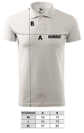 KOSZULKA POLO MĘSKA Z LOGO DeWALT rozmiar XL