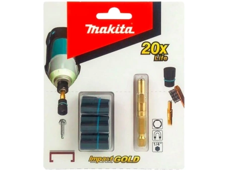 MAKITA B-40381 ZESTAW BITÓW NASADOWYCH MAGNETYCZNYCH IMPACT GOLD 1/4" 8, 9.6, 10 MM
