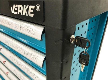 VERKE SZAFKA NARZĘDZIOWA 7 SZUFLAD NIEBIESKA KÓŁKA