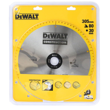 DEWALT DT1184 PIŁA TARCZOWA WIDIOWA 305MM X 30MM 80Z DO PIŁY UKOSOWEJ
