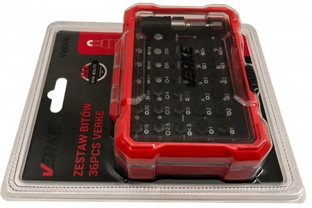 VERKE V39200 ZESTAW BITY KOŃCÓWKI TORX IMBUS PŁASKIE 36pc