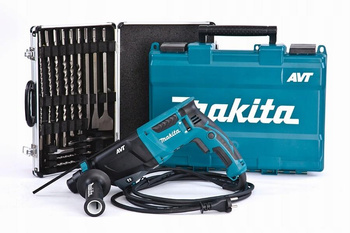 MAKITA HR2631F Młotowiertarka + wierteła i dłuta 17 sztuk