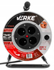 VERKE V70015 PRZEDŁUŻACZ ZWIJANY 3x1,5mm 25m 4 GNIAZDA