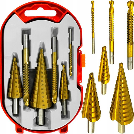 VERKE V05051 ZESTAW WIERTEŁ STOPNIOWYCH I FREZUJĄCYCH 6 sztuk
