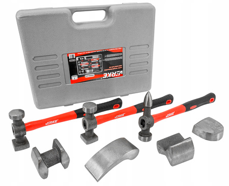 VERKE V86224 ZESTAW NARZĘDZI MŁOTKÓW BLACHARSKICH MŁOTKI BLACHARSKIE DO KAROSERII BLACHY