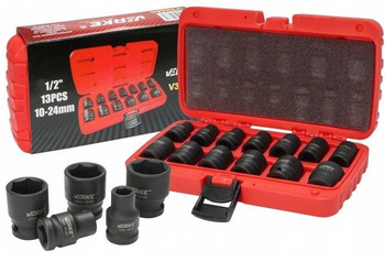 VERKE V39460 NASADKI UDAROWE KRÓTKIE 1/2″ 13 EL 10-24 mm