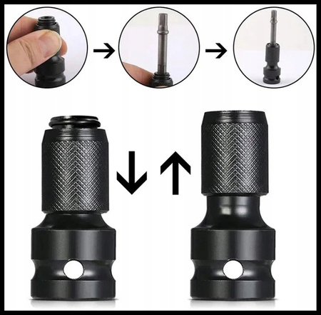 VERKE V39448 ADAPTER UDAROWY 1/2" - 1/4" HEX