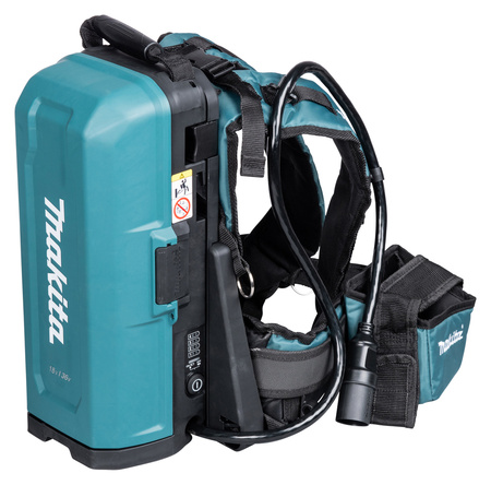 MAKITA PDC01 191A59-5 PRZENOŚNA JEDNOSTKA ZASILAJĄCA PLECAK ZASILAJĄCY NA AKUMULATORY LI-ION + 2 ADAPTERY 18V I 2X18V