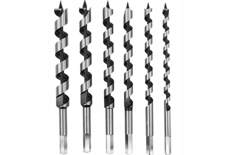VERKE V05076 WIERTŁA KRĘTE DO DREWNA 10-20mm ZESTAW 6 SZTUK