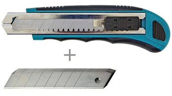 MAKITA D-65713 NÓŻ łamany 18 mm + 8 sztuk ostrzy