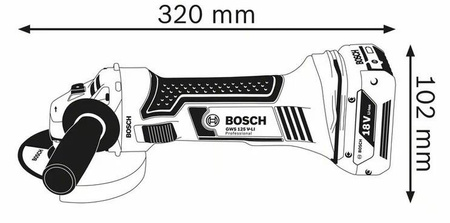 BOSCH GWS 18-125 V-LI SZLIFIERKA KĄT. 18V 125mm + L-BOXX