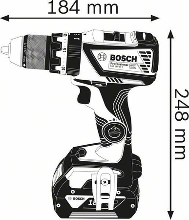 BOSCH GSB 18V-60C WKRĘTARKA BEZSZCZOTKOWA 18V 2x5,0Ah