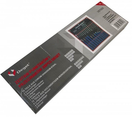 VERKE V87000 PRZECINAKI PUNKTAKI WYBIJAKI ZESTAW 28 elem.