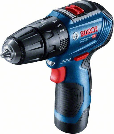 BOSCH GSB 12V-30 WKRĘTARKA 2x2Ah + OSPRZĘT 37 szt