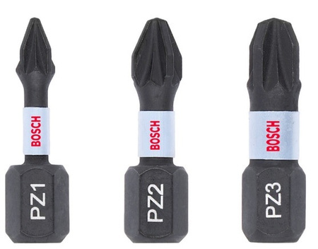 BOSCH ZESTAW BITÓW UDAROWYCH IMPACT PZ1 PZ2 PZ3