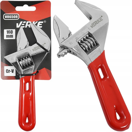 VERKE V86508 KLUCZ NASTAWNY KRÓTKI 160 MM 0-35 mm