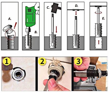 VERKE V86484 WYKRĘTAKI DO ZERWANYCH ŚRUB 6 SZT