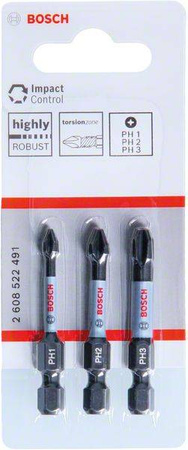 BOSCH ZESTAW BITÓW UDAROWYCH IMPACT PH1 PH2 PH3