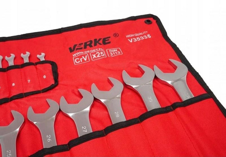 VERKE V35335 KLUCZE PŁASKO-OCZKOWE 6-32 MM 6-kąt ZESTAW