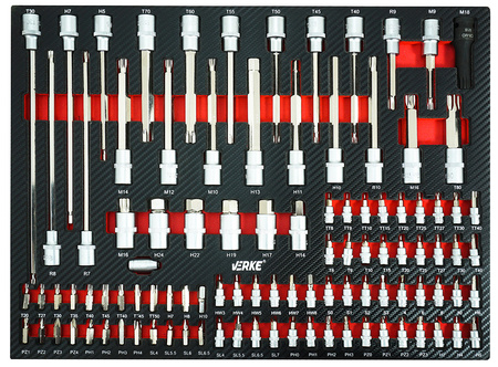 VERKE V33108 SZAFKA NARZĘDZIOWA 7 SZUFLAD+ 298 NARZĘDZI