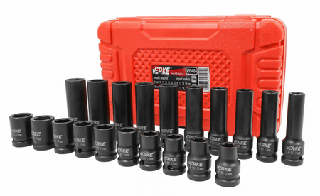 VERKE V39464 KLUCZE NASADOWE 1/2" ZESTAW WALIZKA 20 sztuk 10-19mm