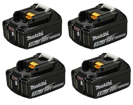 MAKITA ZESTAW ŁADOWARKA DC18RD + 4 AKU 3Ah BL1830B