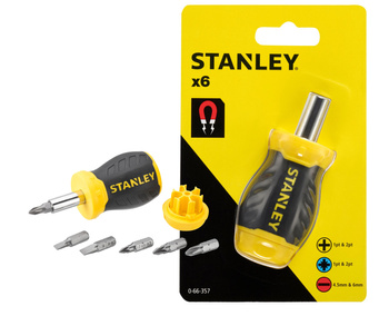 STANLEY 0-66-357 WKRĘTAK Z WYMIENNYMI BITAMI MULTI-BIT 6BITÓW