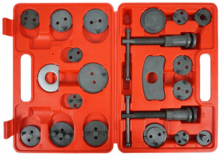 VERKE V86203 ZESTAW DO WYCISKANIA NAPRAWY COFANIA TŁOCZKÓW HAMULCOWYCH PRASKA KLUCZ 21el