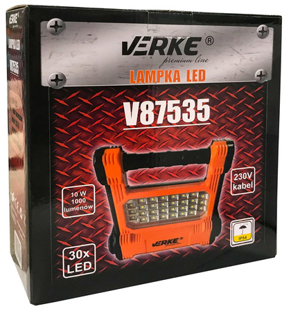 VERKE V87535 LAMPA HALOGEN BUDOWLANY 10 W 30 LED SMD 230V